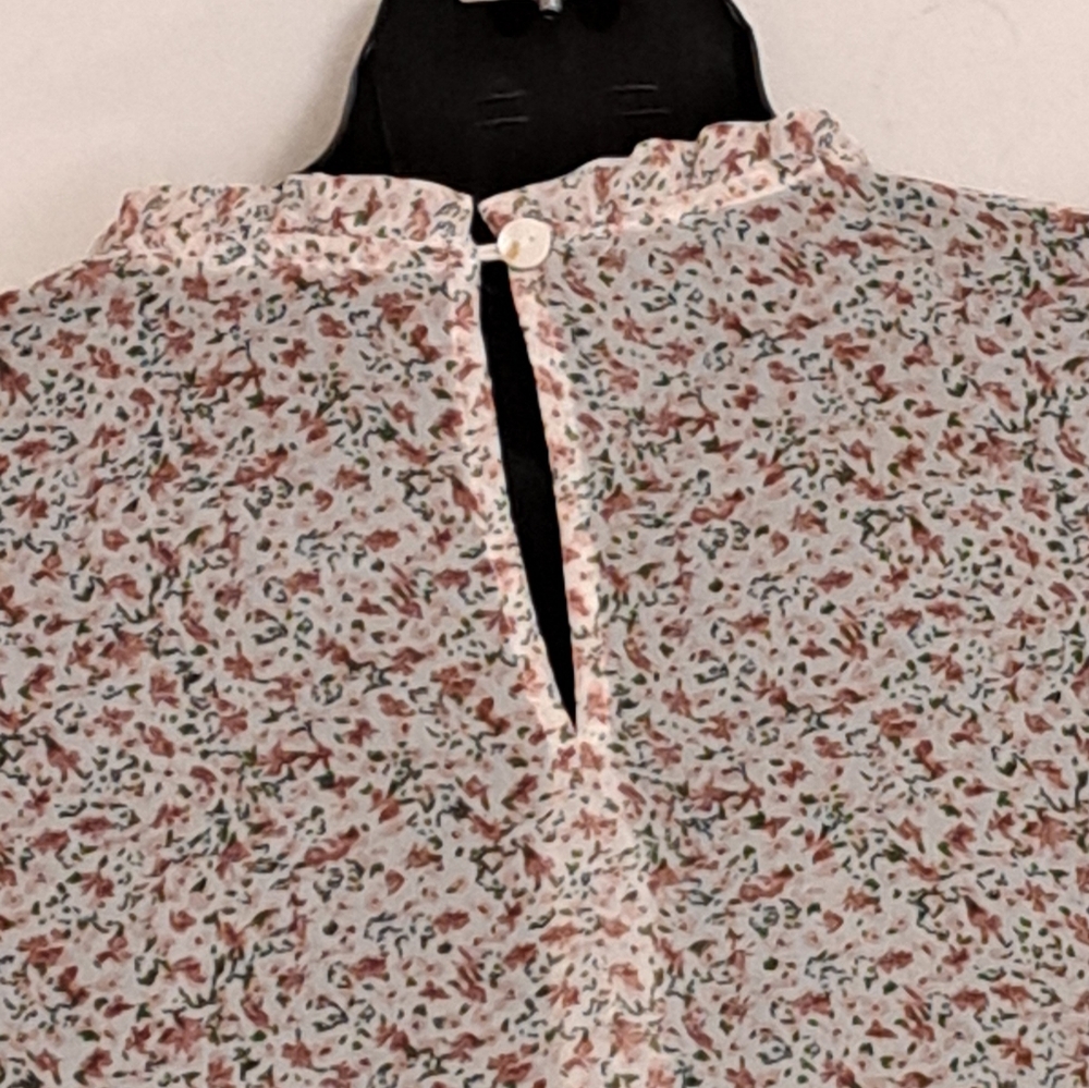 Promesa Floral BOHO Praire Chic Smocked Sleeveless Blouse Misses Size Small - Picture 8 of 8